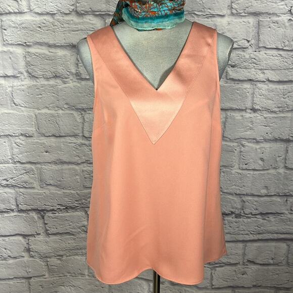 ANTONIO MELANI Coral Satin Sleeveless Blouse - Picture 4 of 8